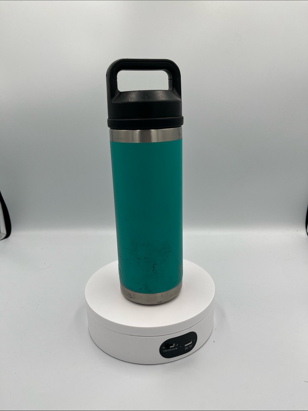Yeti Teal Travel Tumbler with Black Handle